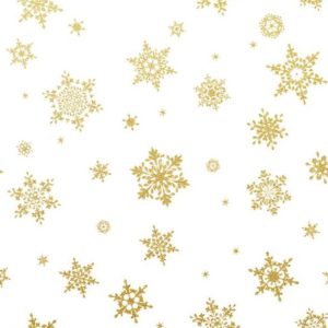 Gold snowflakes seamless pattern with white backgrounds vector 02